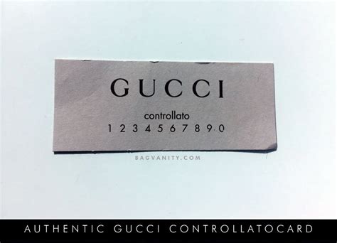 gucci controllato card fake|how to identify gucci bag.